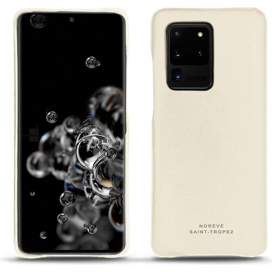 Noreve Lederschutzhülle (Samsung Galaxy S20 Ultra 5G), Smartphone Hülle, Weiss