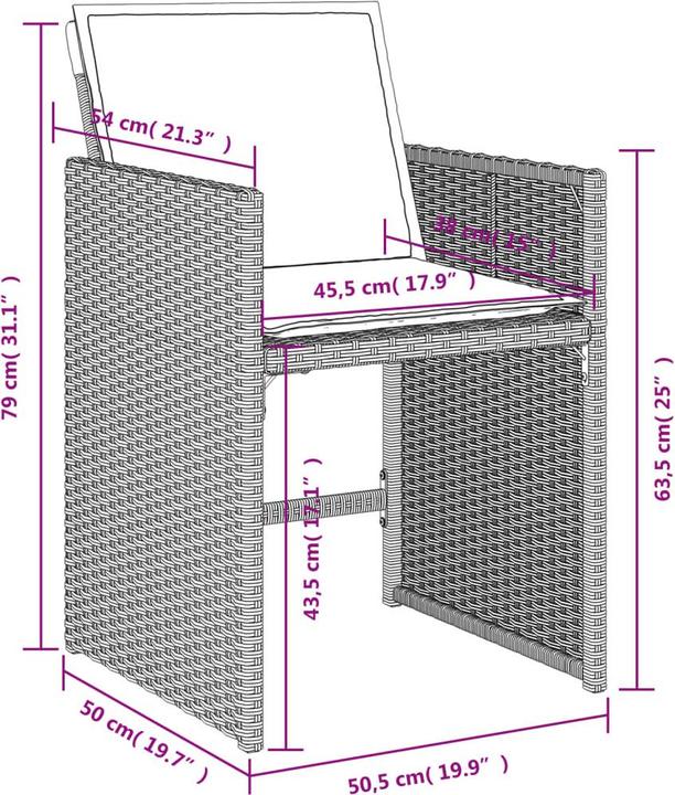 Produktbild vidaXL Gartenstuhl