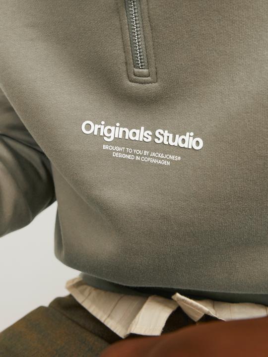 Produktbild Jack & Jones Text Sweatshirt mit halbem Reissverschluss Sweatshirt mit halbem Reissverschluss (XS)