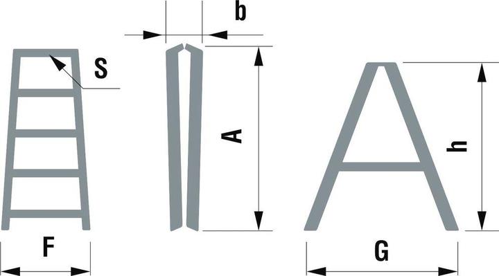 Actual product image Puag Double step ladder 2 x 7 steps (Stepladder, 160 cm)