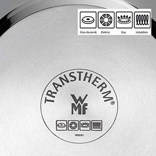 Produktbild WMF Wok Wokpfanne 36cm Taiwan Deckel Ablagegitter Party Induktion Edelstahl (36 cm, Wok Pfanne, Edelstahl)