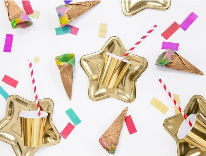 Actual product image Partydeco Star Shaped Plate Gold (6x)