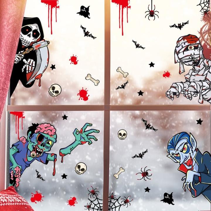Actual product image Cover-Discount Halloween window sticker tattoo