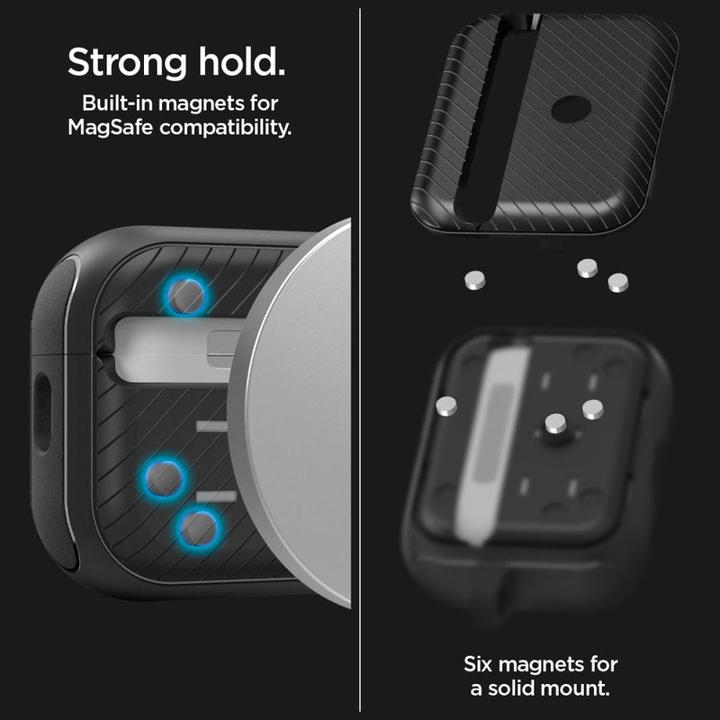 Produktbild Spigen MAG ARMOR MAGSAFE Apple AIRPODS PRO 1 / 2 MATTE BLACK