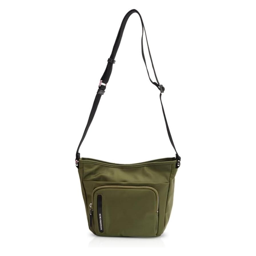 Mandarina Duck, Vrouwen, Handtas, Mittlere Crossover-Tasche Mit Metallverschlüssen Und Verstellbarem Schultergurt, Groen