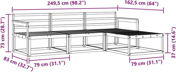 Produktbild vidaXL Outdoor-Sofa