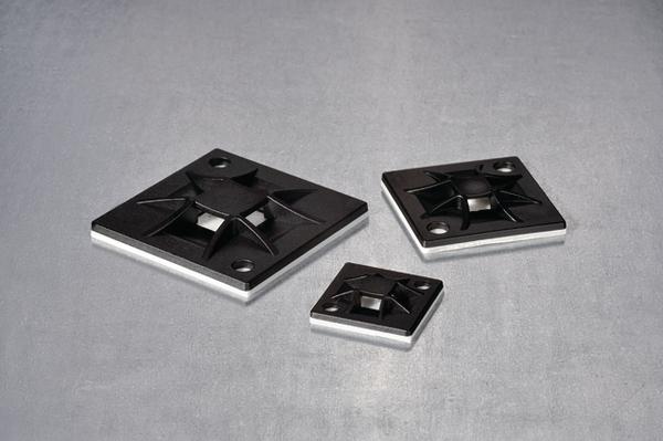 Produktbild HellermannTyton Montagesockel Q-Mount klebend 40x40mm (Klettkabelbinder, 40 mm, 50 Stk.)
