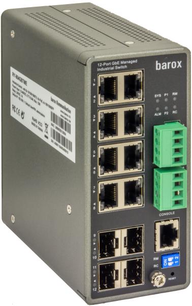 Barox Switch DIN-rail, 1G, Mmt. (8 ports)