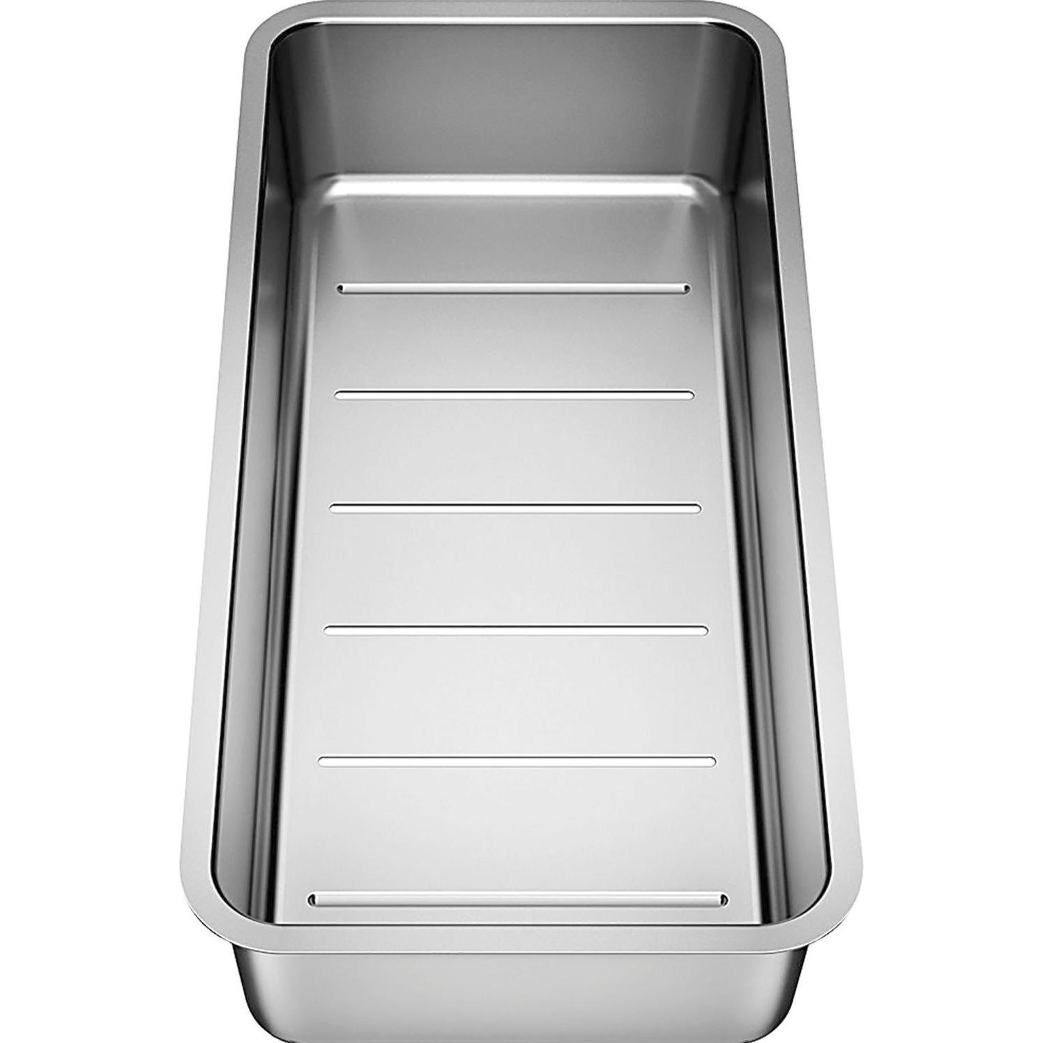 Blanco Multifunktionsschale aus Edelstahl, Abtropfgestell, Silber