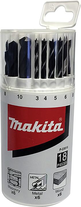 Productafbeelding Makita P-23818 Boorset 18 stuks (10 mm, 3, 4, 5, 6, 8)