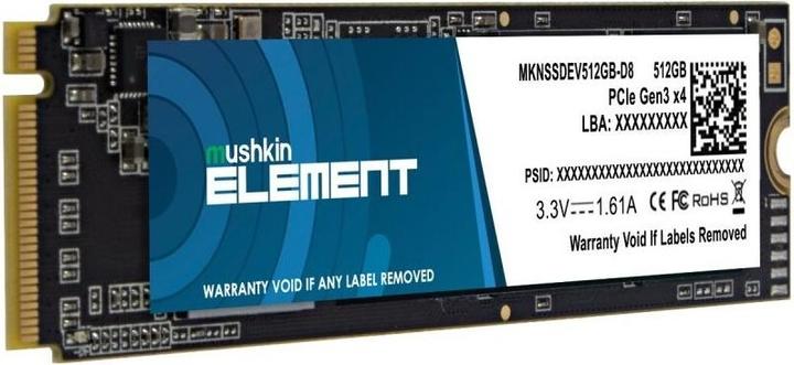 Produktbild Mushkin SSD Element M.2 512GB PCIe Gen3x4 NVME (512 GB, M.2 2280)