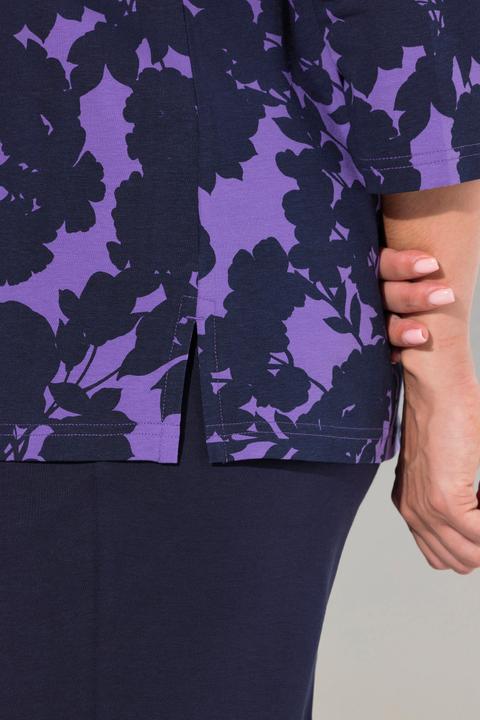 Produktbild Ulla Popken Shirt, Blüten, V-Ausschnitt, 3/4-Arm (46, 48)