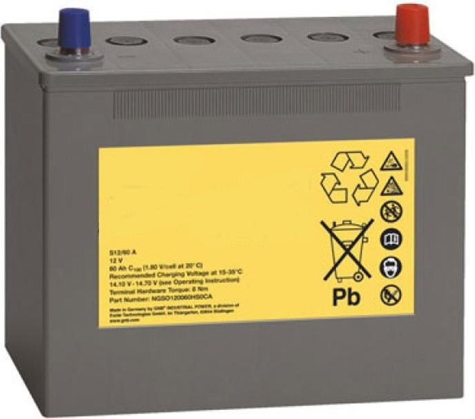 Actual product image Tadiran Battery for Poliscan Speed Vitronic, replacement battery 12 Volt 60Ah A-pin connection (12 V, 60 Ah)