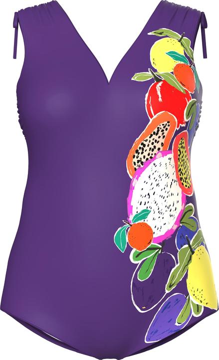 Produktbild Ulla Popken Badeanzug, Obst, Softcups, Raffbänder, recycelt (42)