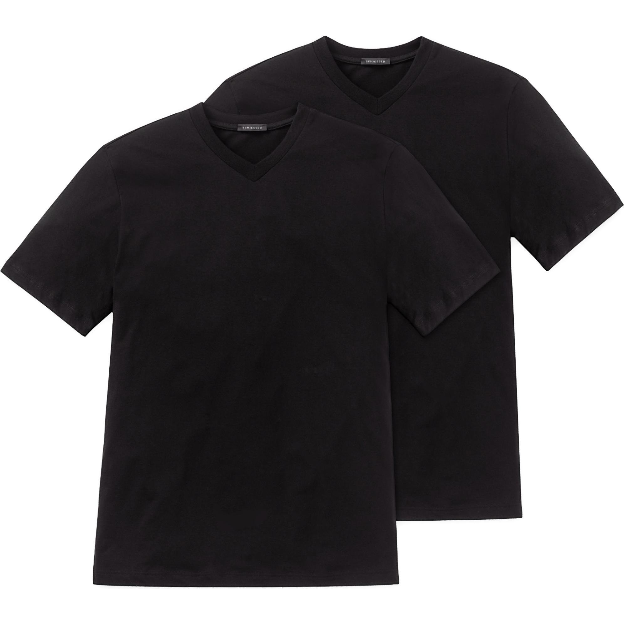 Schiesser, Herren, Shirt, American, Schwarz, (M)