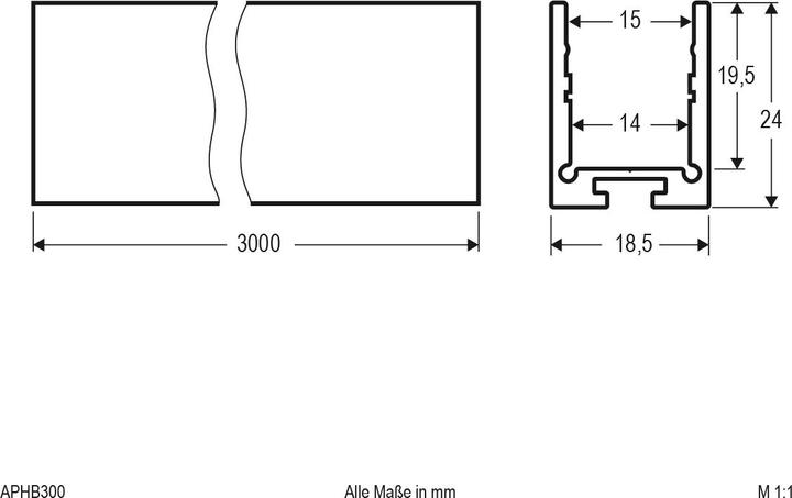 Actual product image EVN Aluminium profile