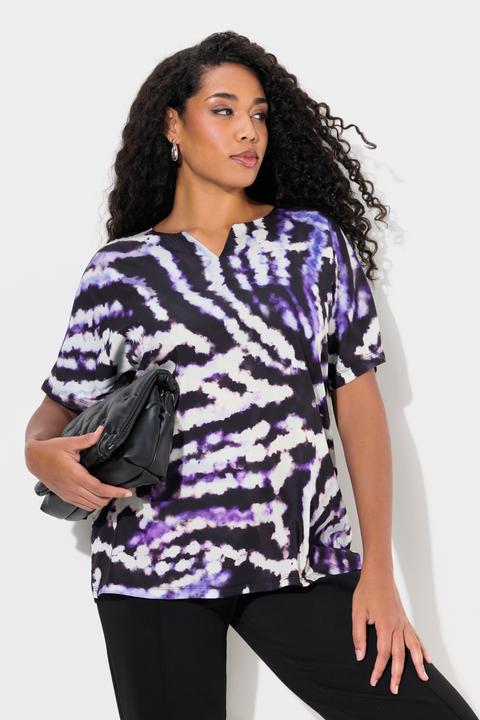 Immagine prodotto Ulla Popken Maglia con design batik, scollo a tunica e mezze maniche (42, 44)