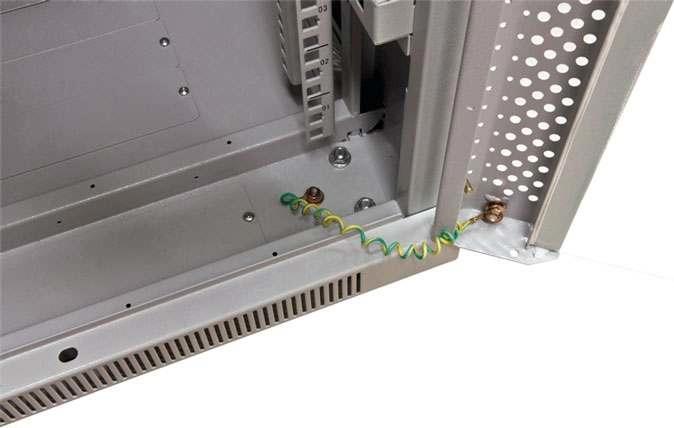 Produktbild Allnet 19 Schrank 22HE B600 / T1200mm *lichtgrau* SNB-Serie Glastür (22 HE, 19 Zoll Rack)