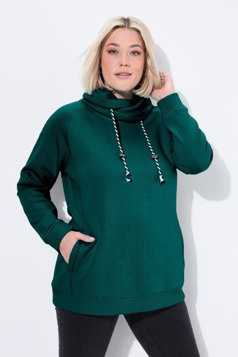 Produktbild Ulla Popken Sweatshirt, weiter Stehkragen, Taschen, Raglan-Langarm (56)