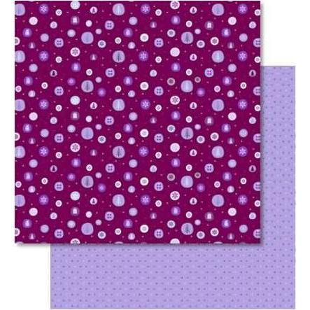 Ursus, Bastelpapier, Scrapbook Paper Winterzauber flieder/brombeer 12x12 Zoll VE=25 Blatt (25 x)