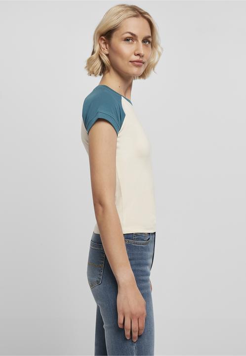 Produktbild Urban Classics Ladies Organic Stretch Short Retro Baseball Tee (XS)