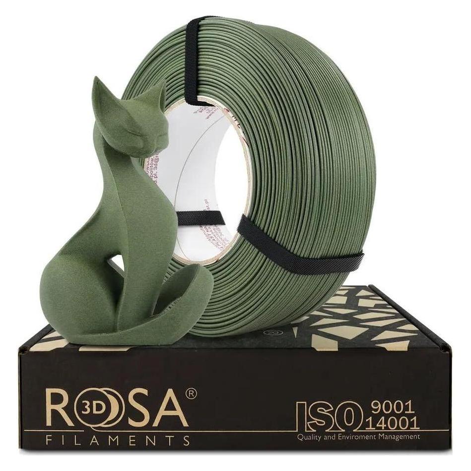 Rosa3D Filament Refill PLA-CF Matt Home Decor 1,75mm 1kg - Olive Green) (PLA, 1.75 mm, 1000 g), 3D print filamenten, Groen