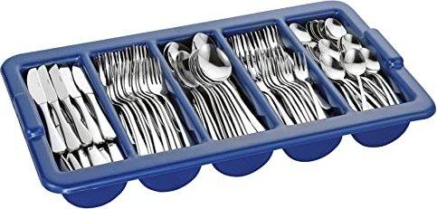 Produktbild Esmeyer Besteckkasten Silvia 18/0, Edelstahl, Silber/blau, 55 x 33 x 8.5 cm, 181 (181 Stück, Besteck Set)