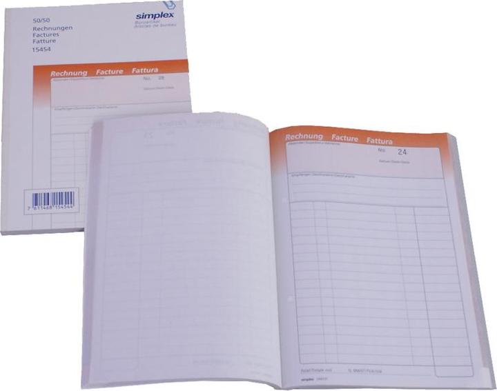 Produktbild Simplex Durchschreibebuch Rechnungen Oneco (100x)