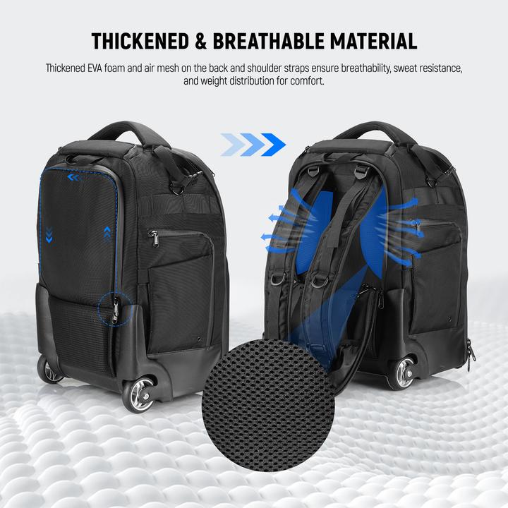 Actual product image Neewer 2-in-1 Pull Bar Rolling Camera Backpack (Photo backpack, 46.40 l)