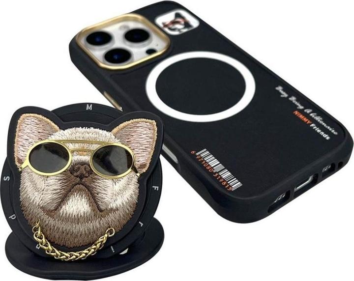 Produktbild Uniq Nimmy Glasses Cool Dog MagSafe case for iPhone 16 Pro Max black (Apple iPhone 16 Pro Max)