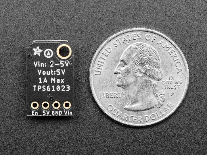 Actual product image Adafruit MiniBoost 5V @ 1A - TPS61023