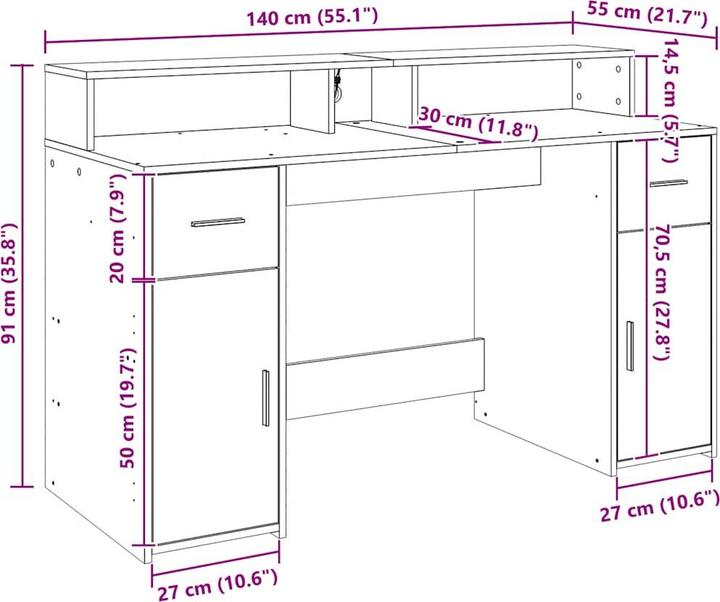 Image du produit vidaXL Schreibtisch