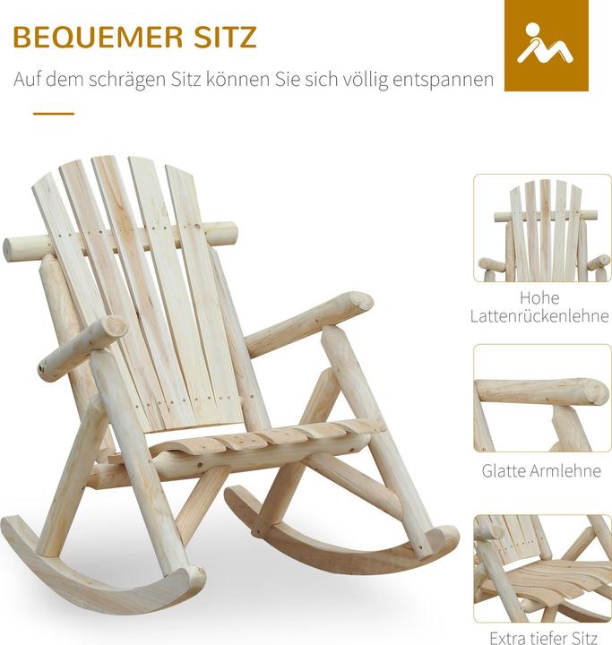 Immagine prodotto Outsunny Sedia a dondolo