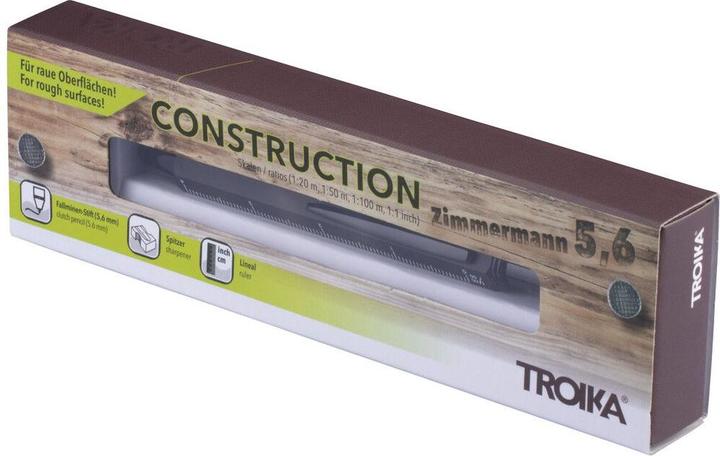 Immagine prodotto Troika Matita da falegname ZIMMERMANN 5.6, nera (5.60 mm, HB, 1 x)