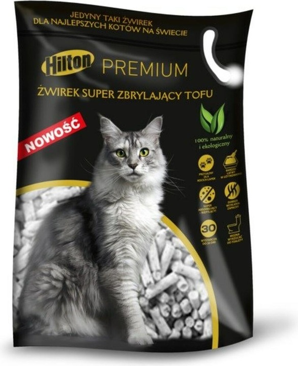 Actual product image Hilton Tofu super clumping cat litter - 2 5 kg (Antibacterial, Fast absorbing, Clumping, 2.50 kg)