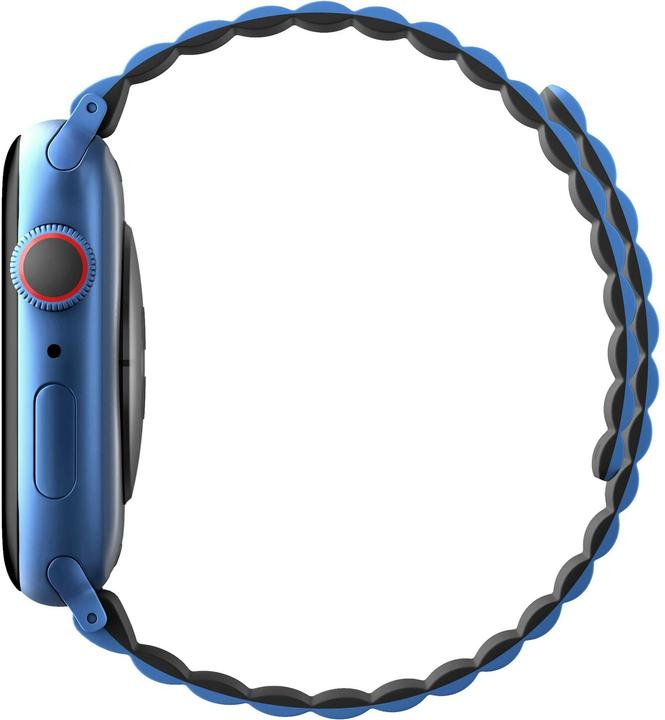 Actual product image Uniq pasek Revix Apple Watch Series 1/2/3/4/5/6/7/8/SE/SE2 38/40/41mm. Reversible Magnetic czarny-ni (41 mm, Silicone, Stainless steel)