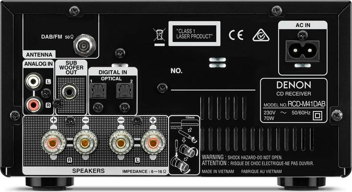 Immagine prodotto Denon D-M41DAB (Bluetooth, Lettore CD, 1x 60 W)