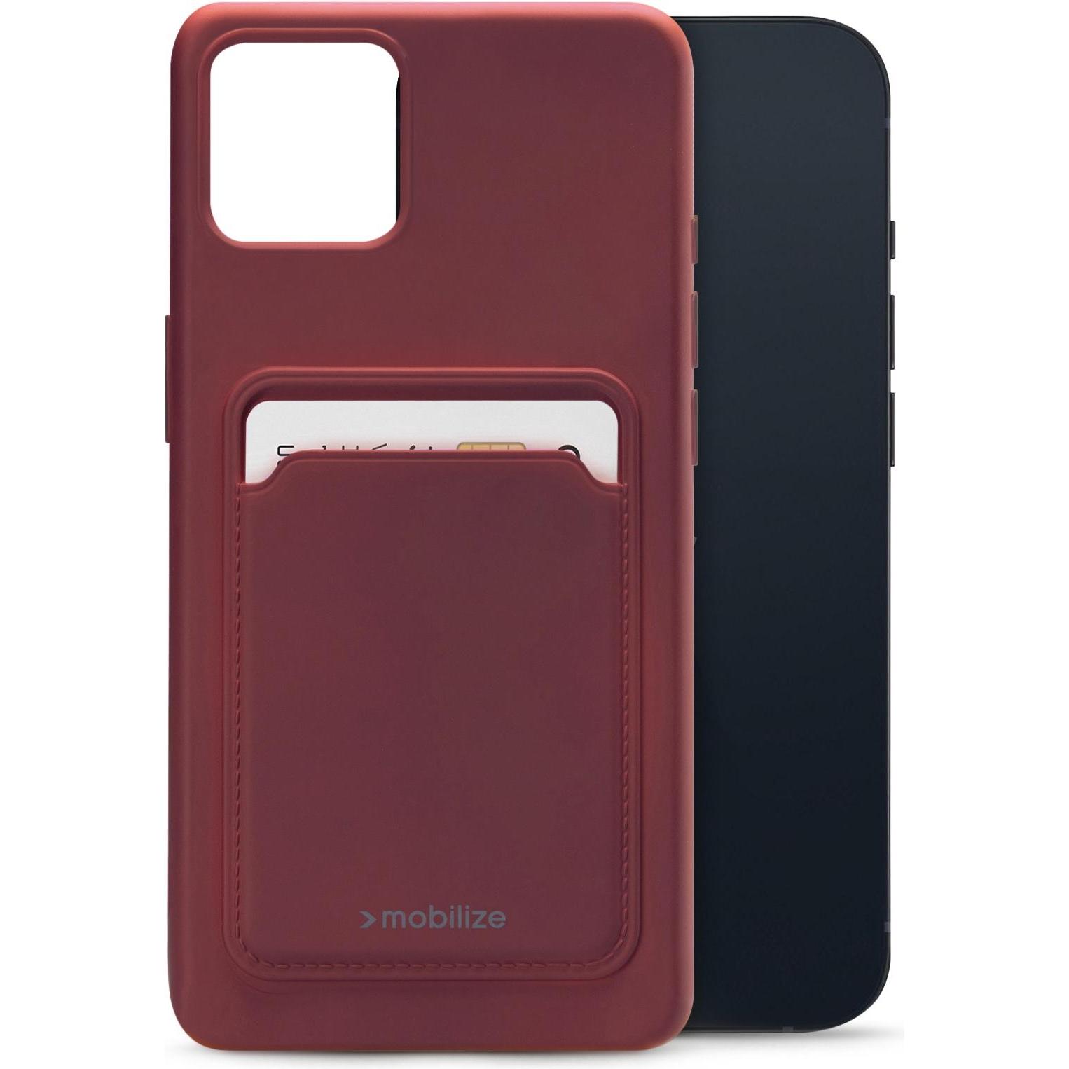 Mobilize Gummi-Gelly-Kartenhülle (Apple iPhone 13), Smartphone Hülle, Rot