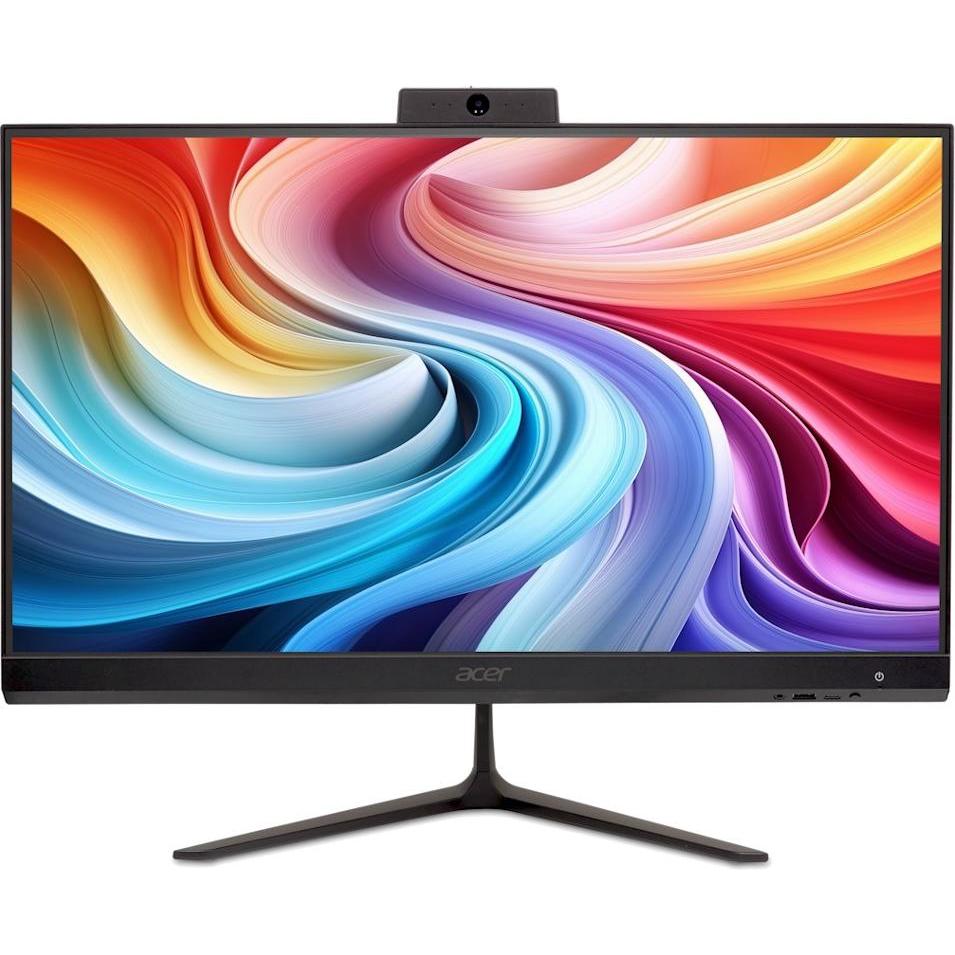 Acer PC AiO Aspire C24-2G,iCore 5 120U,23.8" FHD,8GB,512GB SSD,UHD,W11,Black (512 GB, 8 GB, Intel Core 5 120U, Intel Core i3-1305U, Grafica Intel Iris