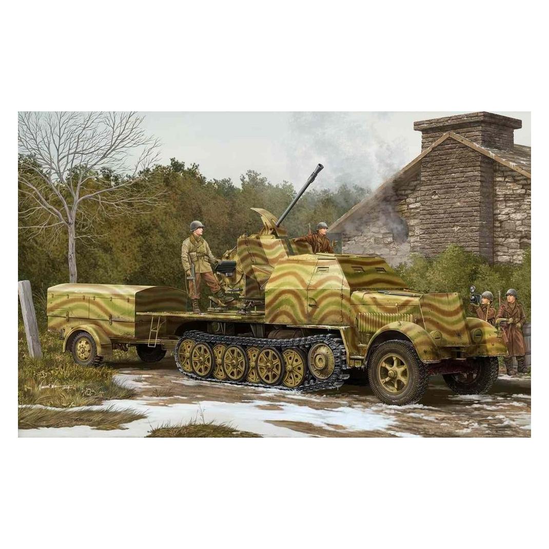 Trumpeter German 3,7cm Flak 43 auf Selbstfahrlafette Sd.Kfz. 7/2 (01527)