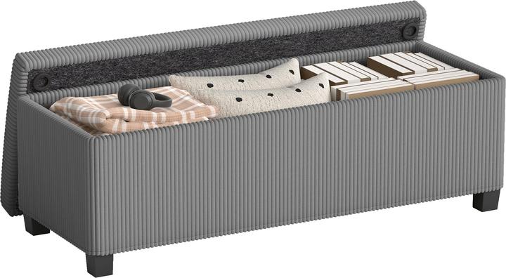 Image du produit Homcom Sitzbank Polyester, Stahl Grau (112 cm)