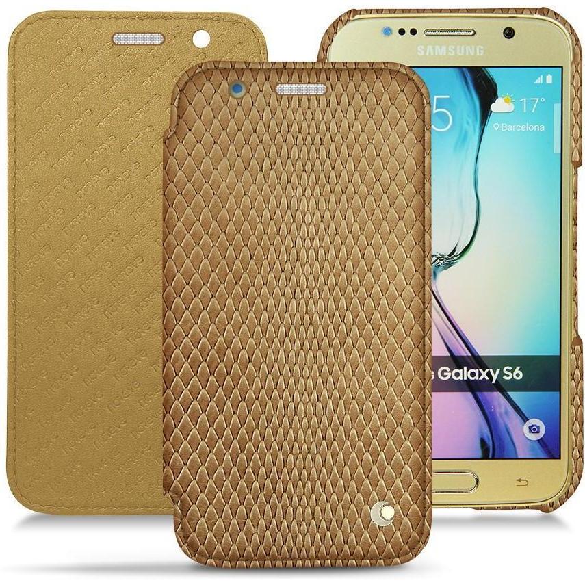 Noreve Lederschutzhülle horizontal (Samsung Galaxy S6), Smartphone Hülle, Beige