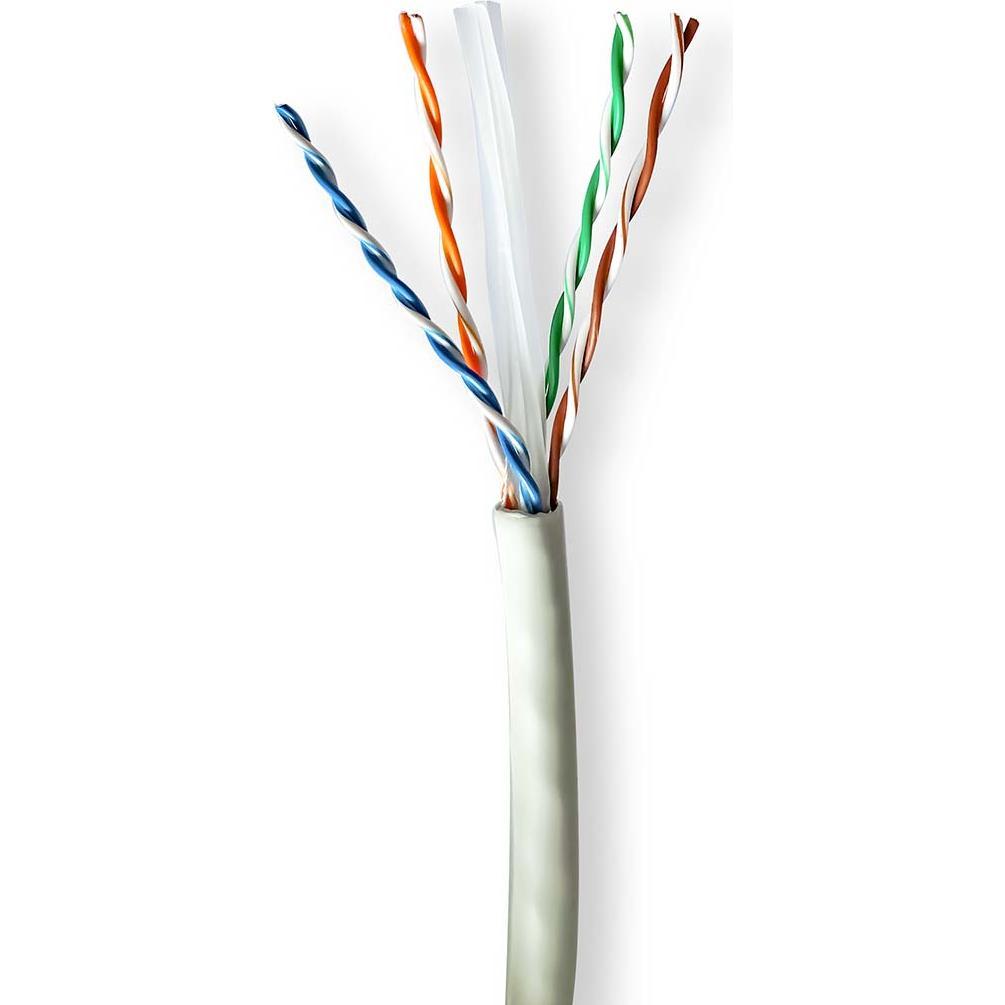Nedis Netzwerk-Kabel Rollen CAT6a Solid U/UTP Kupfer 305.0 m Innenbereich Rund LSZH (U/UTP, CAT6a, 305 m), Netzwerkkabel