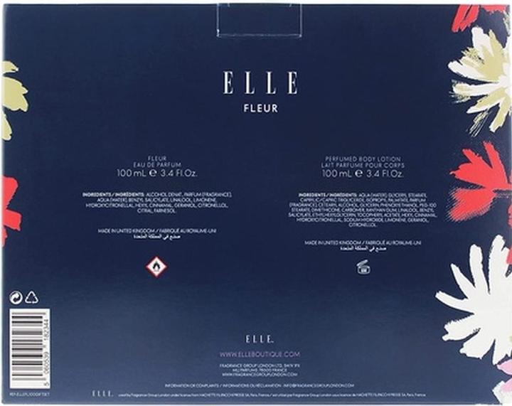 Actual product image Elle Fleur 2 Piece Gift Set: Eau De Parfum 100ml - Body Lotion 100ml (Perfume set)