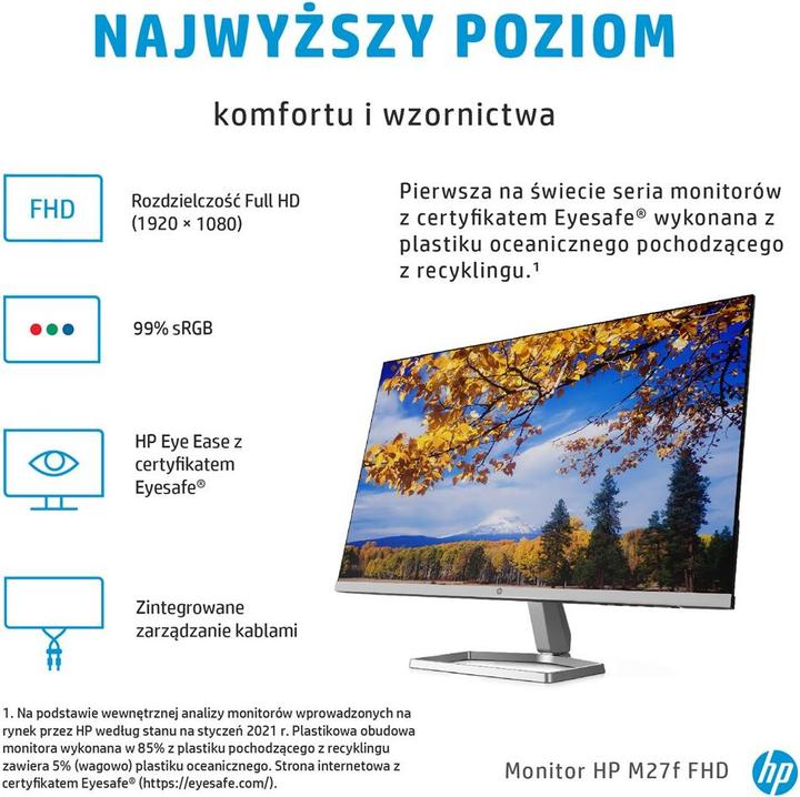Actual product image HP M27f (1920 x 1080 pixels, 27")