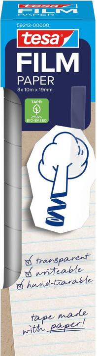 Produktbild tesa tesafilm Papier Klebeband 10m 19mm 8 Rollen Turm (19 mm)