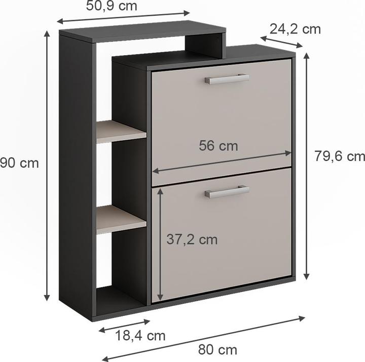 Produktbild Vicco Orlando (80 x 24.20 x 90 cm)