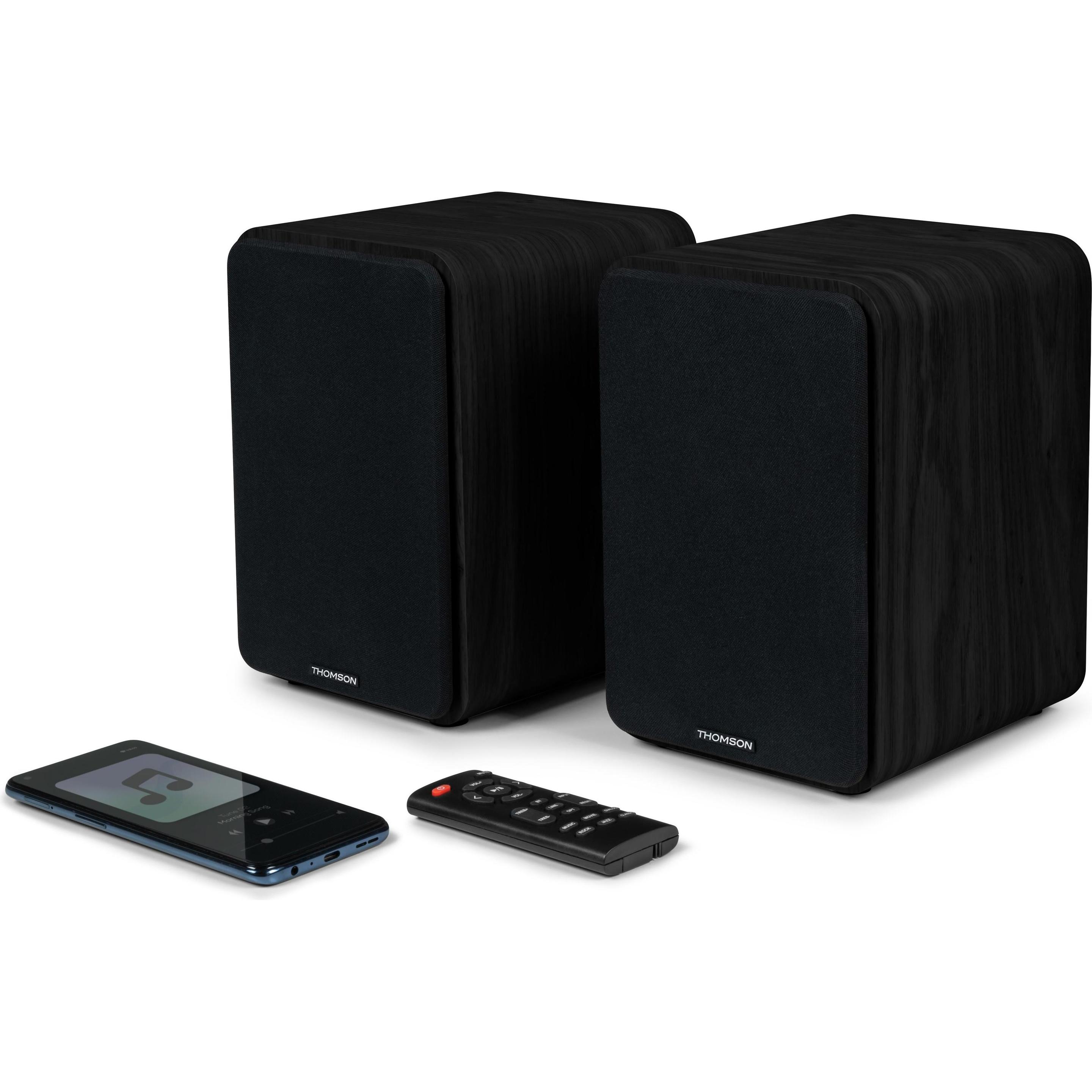 Thomson WS600DUO (1 Paar, 100 W), HiFi + Heimkino Lautsprecher, Schwarz