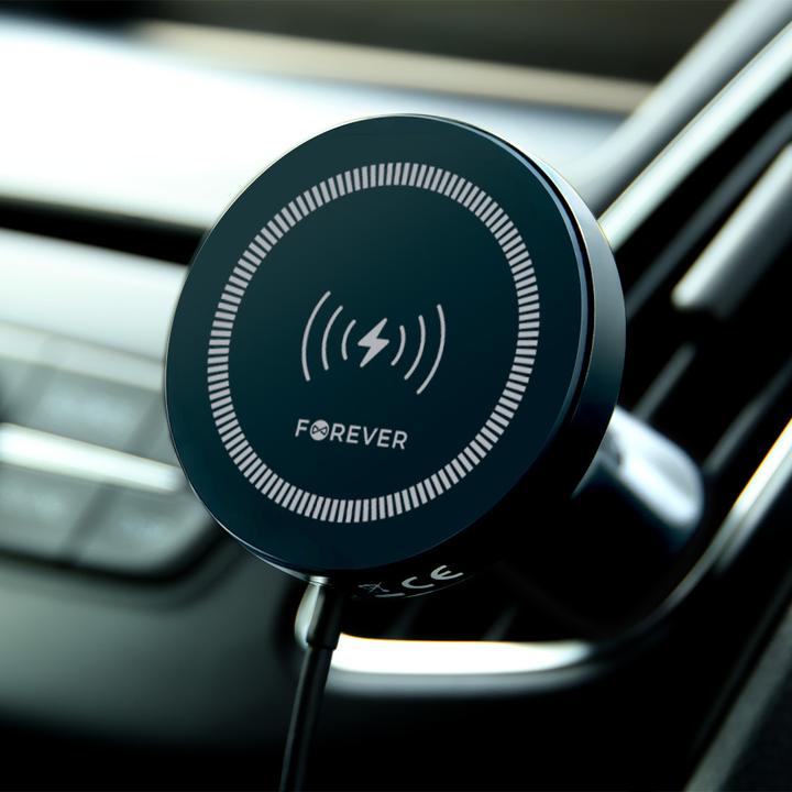 Actual product image Forever car holder for air vent MACH-300 magnetic with wireless charging black Qi2 15W