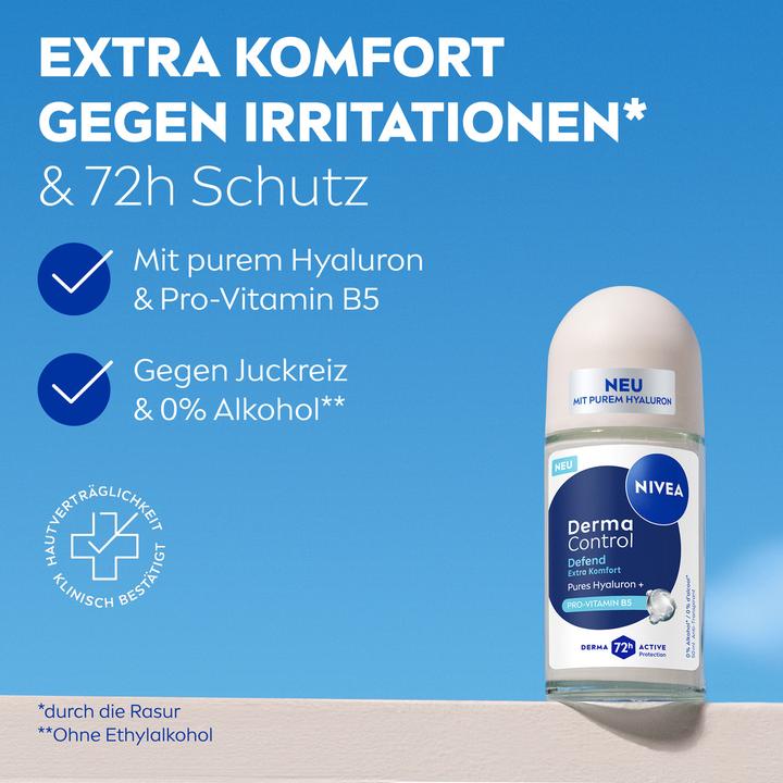 Actual product image NIVEA Deo Derma Control Defend Roll-on Female 50 ml (Roll-on, 50 ml)